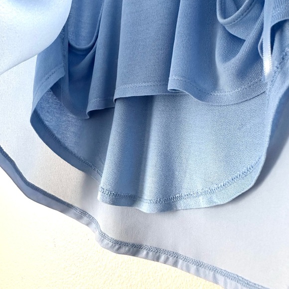 Zara WB Collection Women's Racer Back Tank Top Size Small Layered Light Blue - Picture 3 of 8